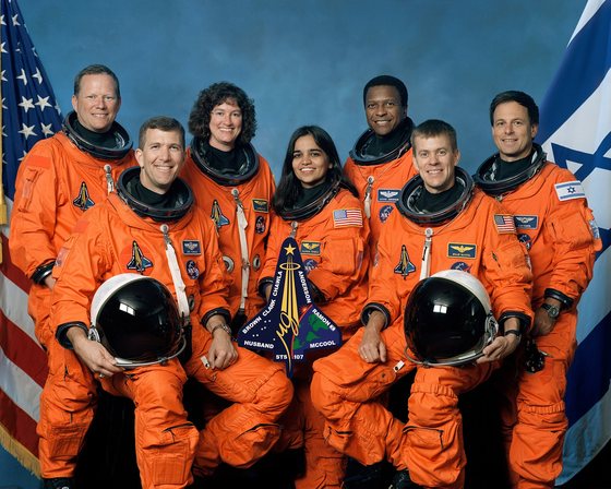 The crew of Columbia, STS-107